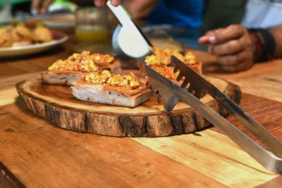 Entrada del chef bocados amazónicos en Tarapoto
